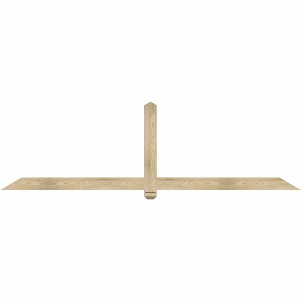 Ekena Millwork Eugene Rough Sawn Timber Gable Bracket, Douglas Fir, 96"W x 28"H x 2"D x 4"F, 7/12 Pitch GBW096X28X0204EUG00RDF - main